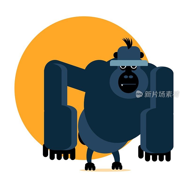 Angry gorilla vector illustration